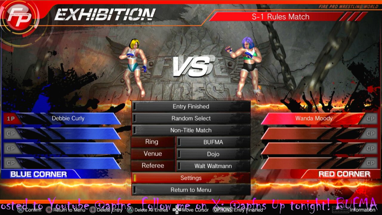 Grudge Matches & Glory! Live BUFMA! MMA CAW-EFed in Fire Pro!