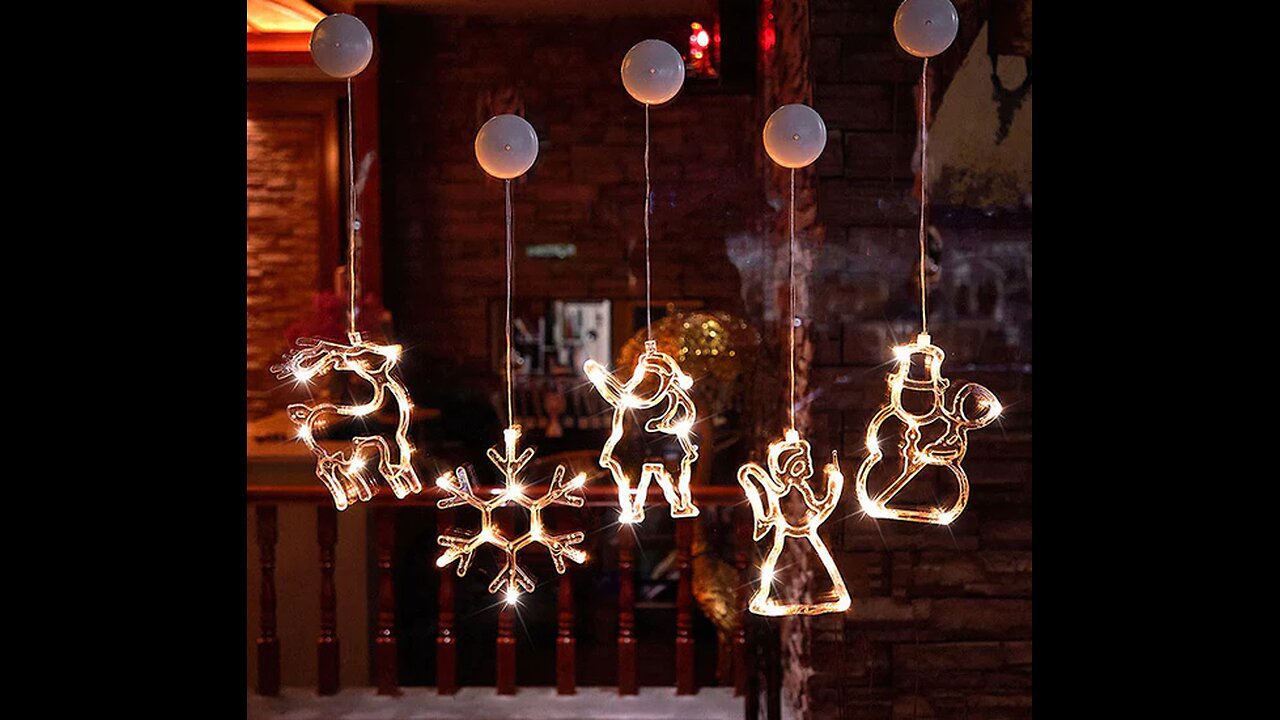 LED Christmas Lights, Available in Santa Claus, Elk, Snowman, Bell, Snowflake, Angel & More (1PC)