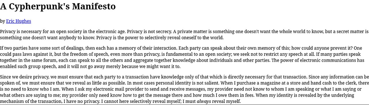 A Cypherpunk Manifesto | Crypto Anarchist Series | Episode 2 (WiM299)