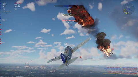 War Thunder - Flying solo, 1st place win, capture the airfields, USA BR 2.7 Air