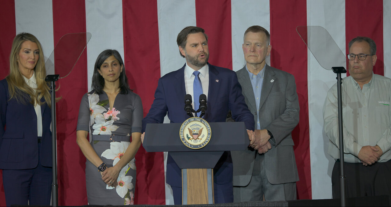 Vice President JD Vance Speaks at Plastic Manufacturer in Bay County, Michigan