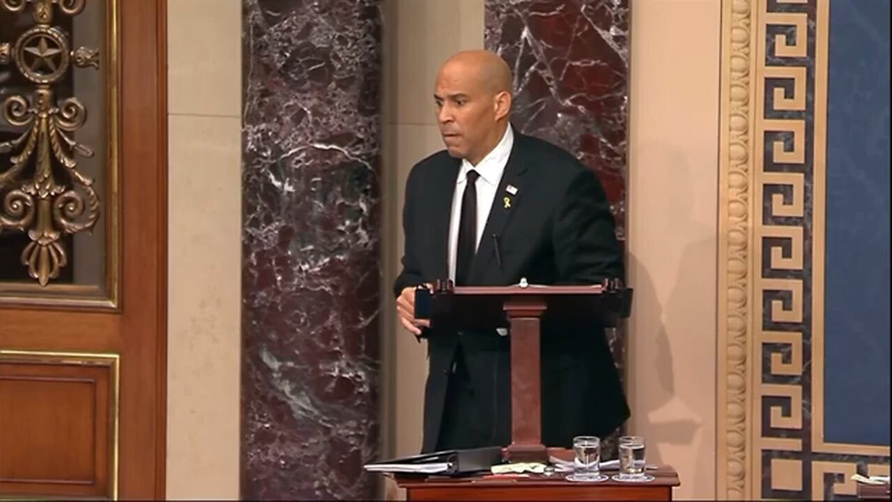 Watch the moment Cory Booker ended his record 25-hour Senate speech