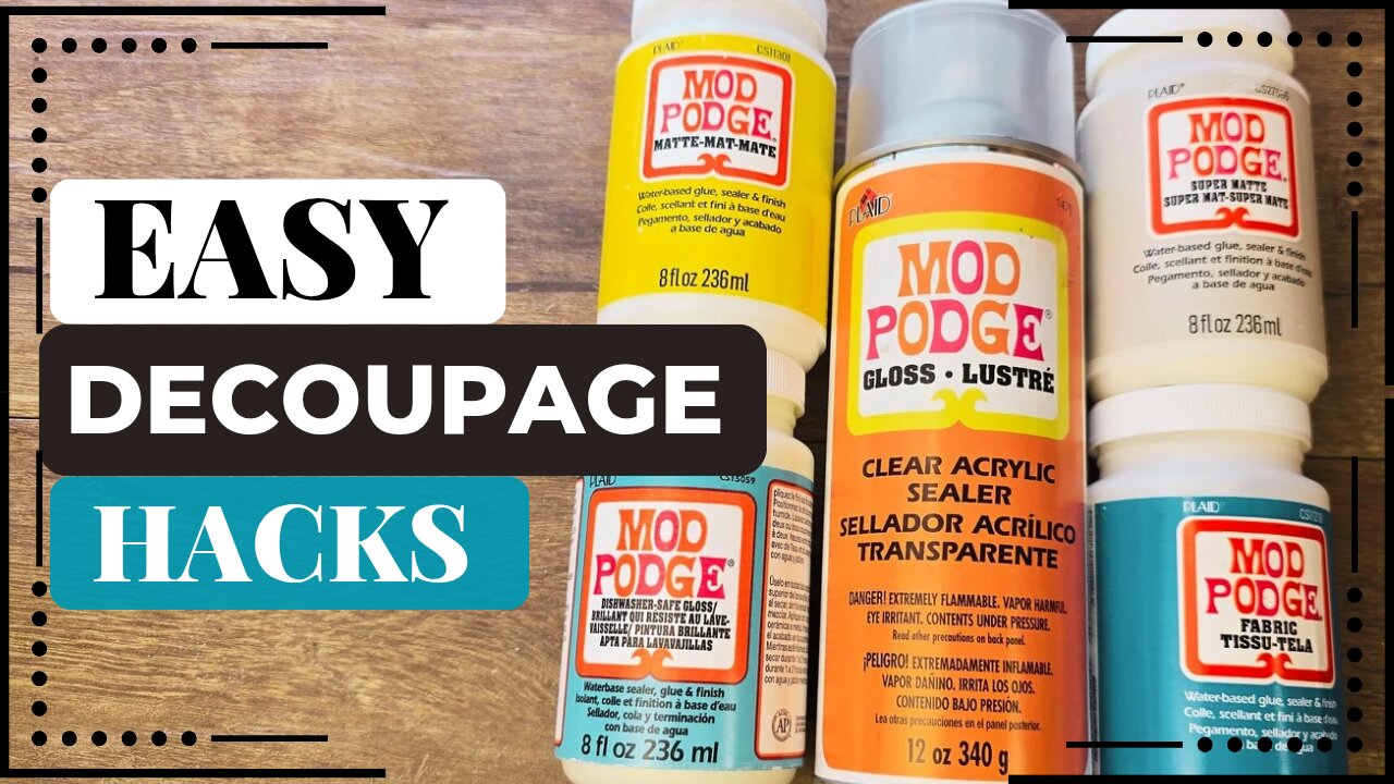 4 Ways to Use Mod Podge ✨️ Easy Summer Decoupage Ideas!