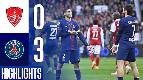Victoire écrasante du PSG à Brest – Relive the moments forts! ❤️💙