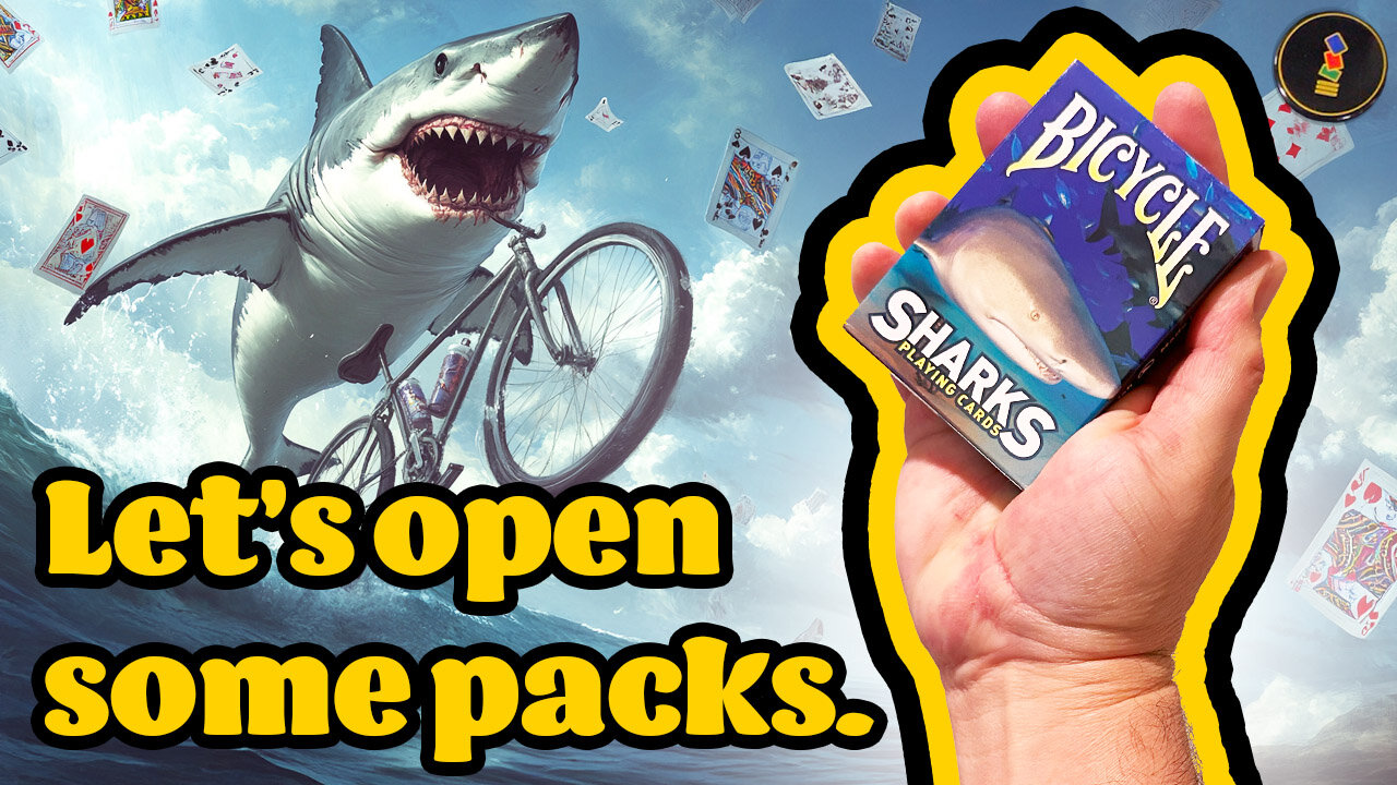 There's Something In The Water! Sharks on Bicycles! Bicycle Sharks by USPCC a Gem?