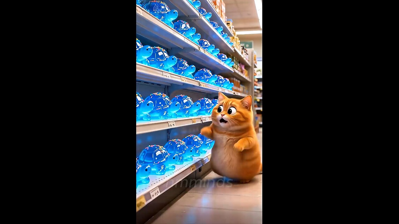 Cute Cat And The Fun Adventure With Glowing Turtles! 🌈😺 #hmminds