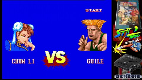 Street Fighter II Turbo (Sega Genesis) - Chun Li vs. Guile