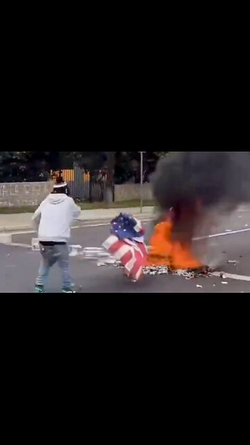 Illegal Aliens Burn American Flags While Demanding to Stay In Our Country