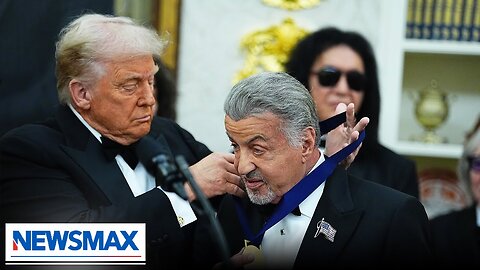 President Donald Trump awards medals to Kennedy Center Honorees.