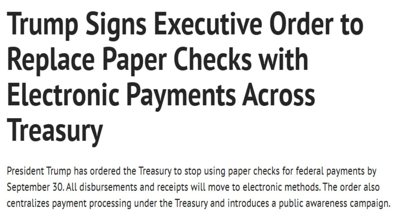IN THE NEWS: TRUMP SIGNS EXECUTIVE ORDER FOR DIGITAL PAYMENTS