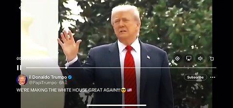 Trump on White House roof top