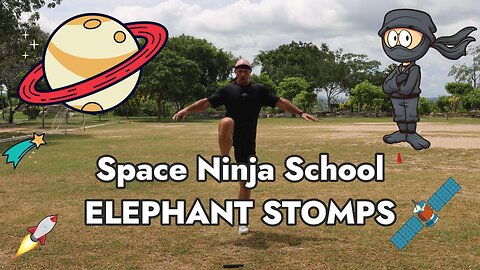 🚀 Elephant Stomps Ninja Workout! So FUNNY! 🐘 @spaceninjaschool