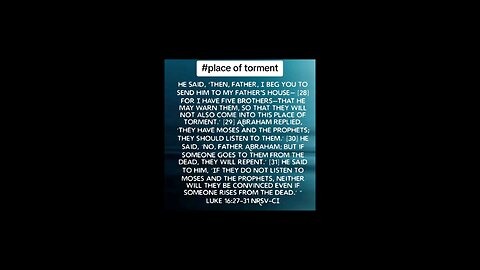 place of torment #lazarus #biblebuild #bibleverse #bibleverseoftheday #bible