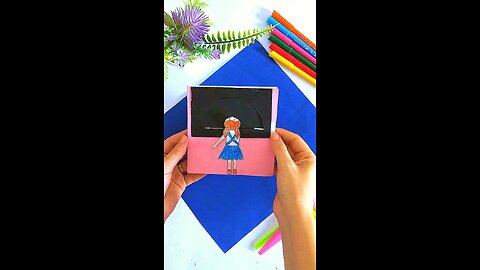 Meke a Black Boad Erase animation on paper | Beautiful Hand Craft for Kids