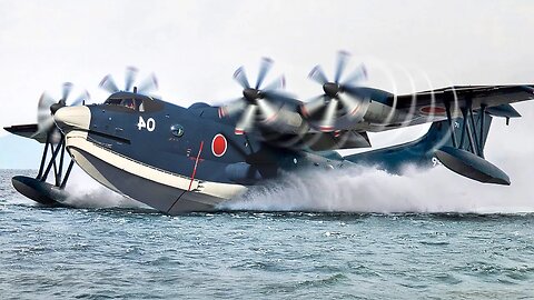 Japan Pilots Push New Gigantic Seaplane to the Extreme Limits