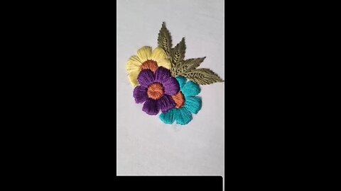 Flower making embroidery trick👍🏻 #empreendedorism