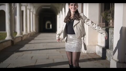 NYLON LUCREZIA FASHION FILM : Pantyhose, Tights, Short Mini Skirt , Heels (4K)
