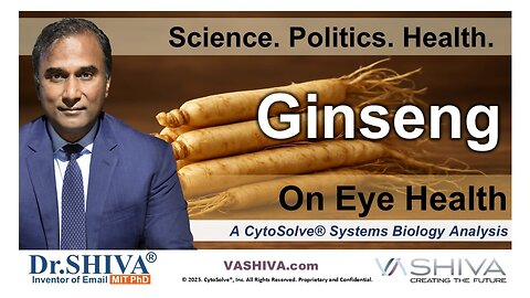 Dr.SHIVA® LIVE: Ginseng on Eye Health @CytoSolve® Systems Analysis