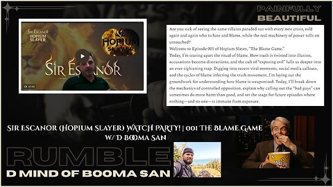Sir Escanor (Hopium Slayer) WATCH PARTY! | 001 The Blame Game w/ D Booma San
