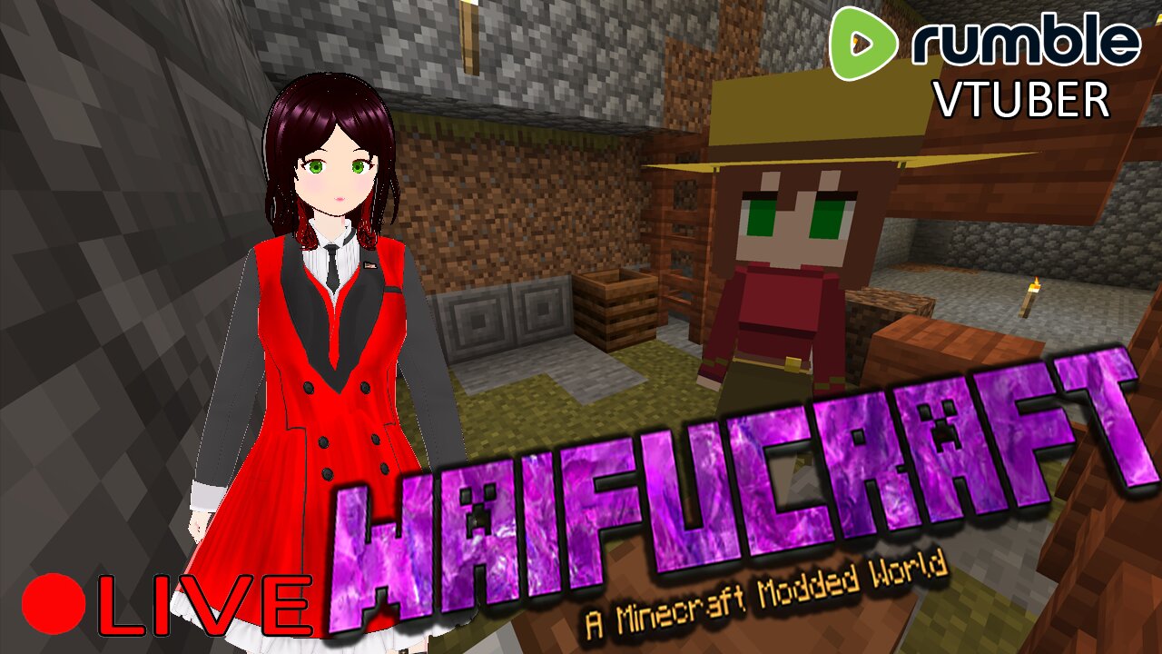 (VTUBER) - Minecraft All Day Long - Waifucraft #13 - Modded Minecraft- RUMBLE