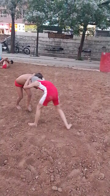 child wrestling