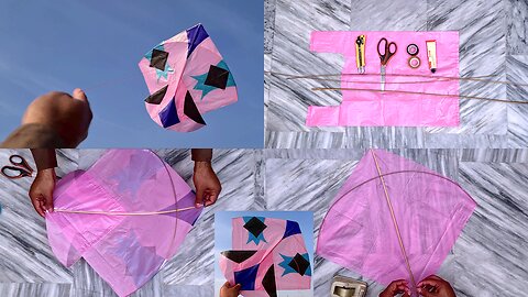 How to Make Kite with Shopping Bag | Plastic Bag Kite DIY | Easy Flying