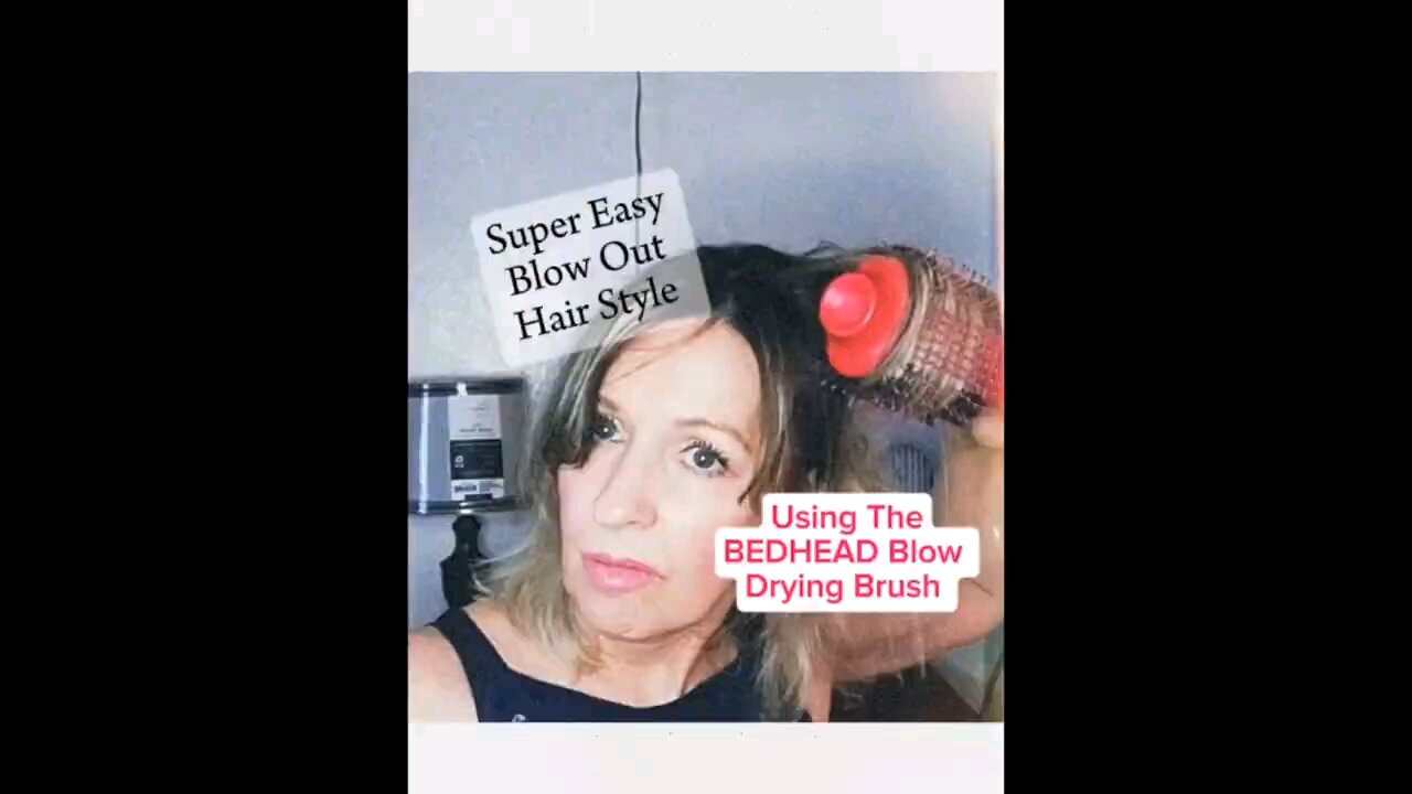 Using my BEDHEAD Blow Drying Brush for Volume