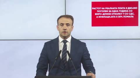 Стојаноски: Растот на реалната плата е двојно поголем за една година со ВМРО-ДПМНЕ отколку 7 со СДС