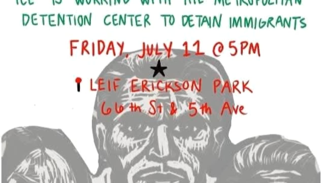 "ICE out of Sunset Park" is TODAY in NYC.