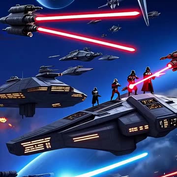 Epic Space Battle | Laser Sword Duels & Spacecraft Dogfights | Star Wars Style Short