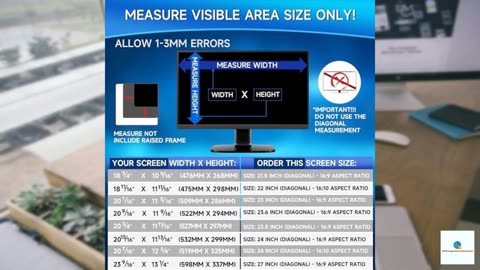 Magicmoon 2-Pack 24 Inch Computer Privacy Screen Filter, Anti-Spy/Glare Protector Film for