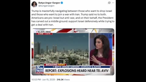 Trump To Support Israel Defensively While Trying To Broker A Peace Deal With Iran