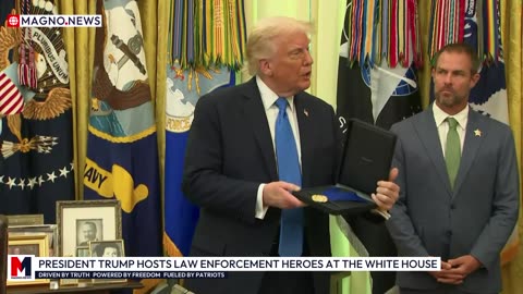 The White House | President Trump Honors Law Enforcement Heroes in The Oval Office [LIVE]