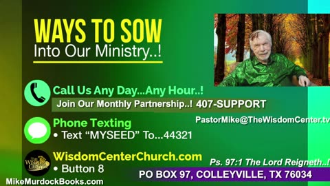 Thurs. June 26 - Bible Wisdom LIVE With Mike Murdock..!!!