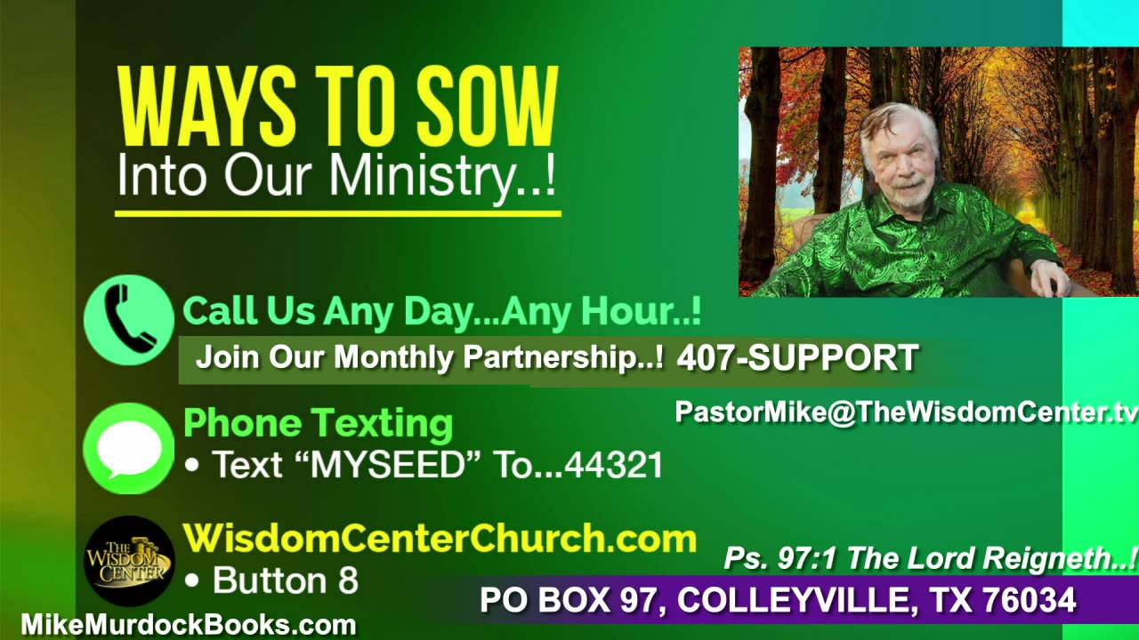 Thurs. June 26 - Bible Wisdom LIVE With Mike Murdock..!!!