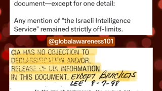 JFK Files released show CIA demanded any mention of Israel intelligence be redacted