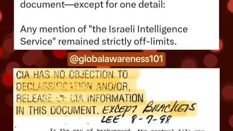 JFK Files released show CIA demanded any mention of Israel intelligence be redacted