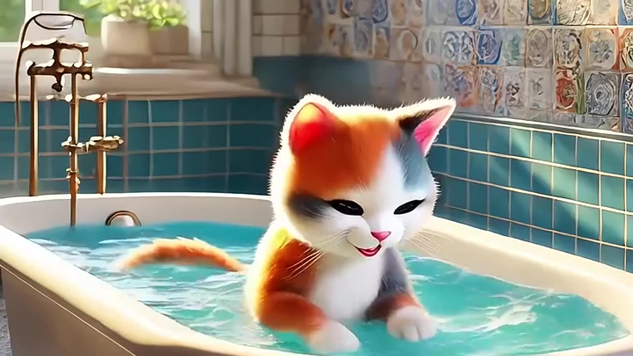 Cute rainbow cat