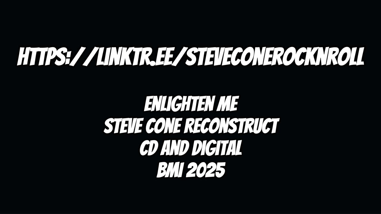 Enlighten Me lyric video from 2025 Steve Cone Reconstruct release