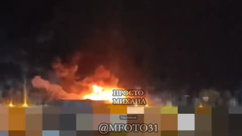 🔥The Vokzalny shopping center is on fire in the city of Korocha, Belgorod region,