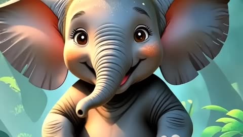 Hathi Raja, हाथी राजा #shorts #hindirhymes #elephantcartoon #rumbleshorts #poem#animals