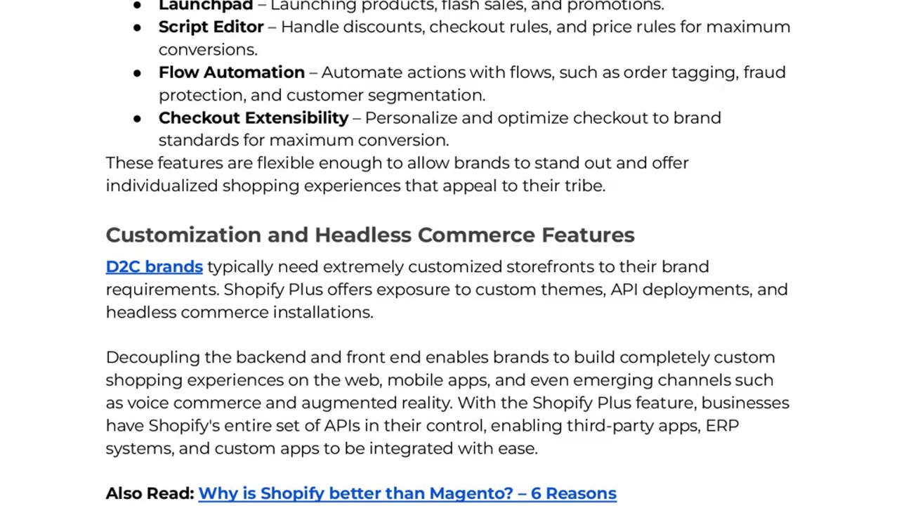 Why Shopify Plus is the Best Choice for D2C E-commerce Brands