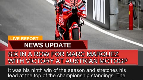 Six in a Row for Marc Marquez with Victory at Aust