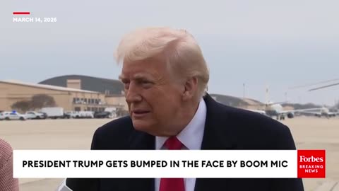 VIRAL MOMENT: Trump Bumped In The Face By Boom Mic—Then He Reacts