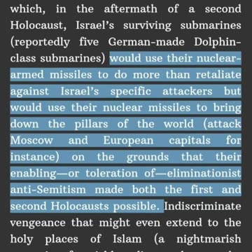 ISRAEL WILL USE THE SAMSON OPTION AND NUKE THE WORLD