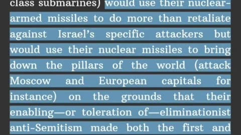 ISRAEL WILL USE THE SAMSON OPTION AND NUKE THE WORLD