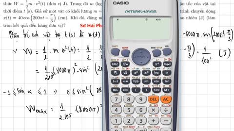 Trong vật lý một dao động điều hòa là dao động có phương trình chuyển động x(t)=A.cos (wt+phi)