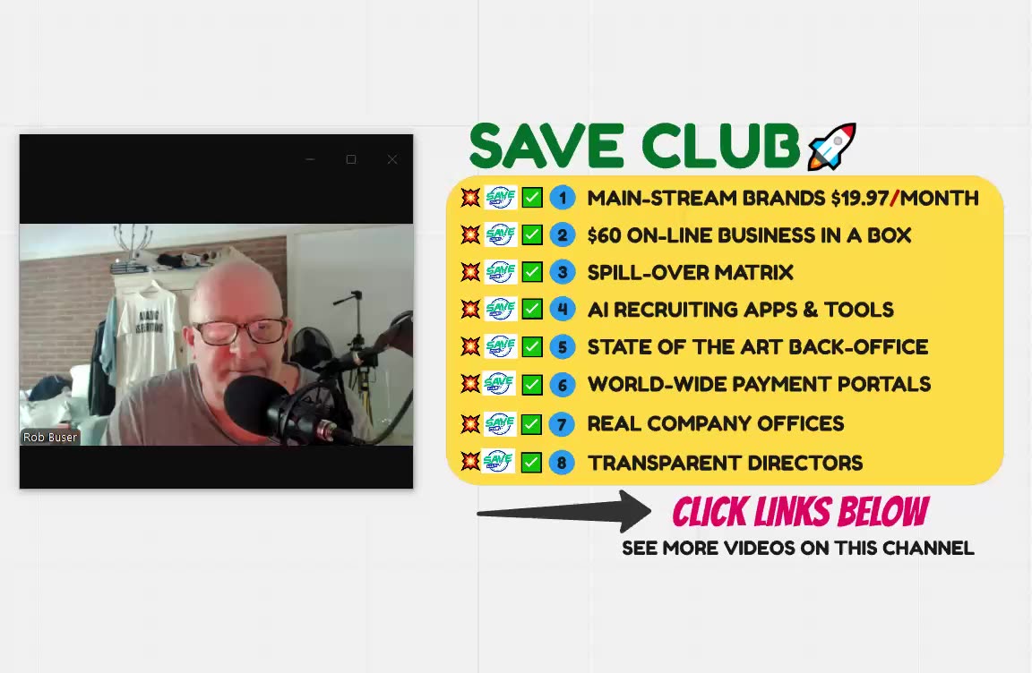 SAVE CLUB - 8 REASONS TO SAY YES & TAKE MASSIVE ACTION NOW (savings & discounts) TOP TEAM ROB BUSER