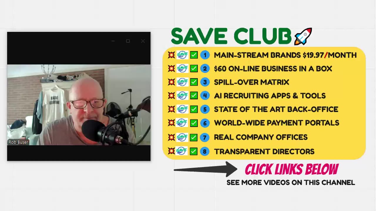SAVE CLUB - 8 REASONS TO SAY YES & TAKE MASSIVE ACTION NOW (savings & discounts) TOP TEAM ROB BUSER