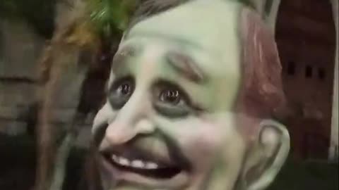 Zombie Bush Walking By St. Luke's Episcopal Cathedral In Downtown Orlando